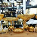 سرویس پذیرایی طلایی نگین دار اماراتی مدل پایه برگ