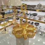 اردو خوری نگین دار طلایی چرخشی اماراتی 1732