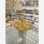 اردو خوری نگین دار طلایی چرخشی اماراتی 1731