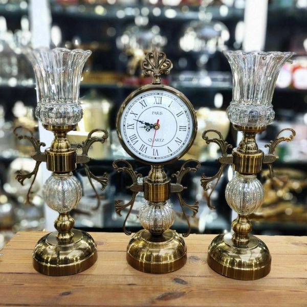 ست ساعت و شمعدان آنتیک 9011
