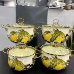 سرویس قابلمه لعابی ترکیه ای کاراجا طرح لیمو