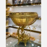 سرویس پذیرایی نگین دار پایه برگ طلایی اماراتی - تصویر 3