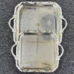 سینی جفتی مربع سیلور 262