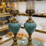 شمعدان سبز پاستیلی آنتیک 6060
