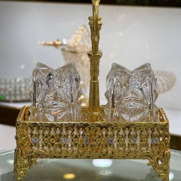 نمکدان نگین دار طلایی اماراتی 1726