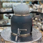 کتری قوری استیل رنگی شیردار نزاز طوسی کد 3031