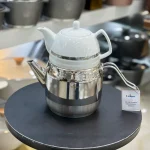 کتری قوری استیل لوله ای دسته دار یونیک