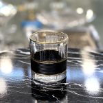 لیوان طرح خطی مشکی طلایی کد 54121 (6 تایی) - تصویر 2