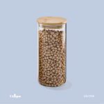 بانکه شیشه ای درب چوبی گرد 20 سانت کد UN-1746