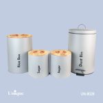 ست 4 پارچه طوسی روشن درب بامبو یونیک کد UN-8026
