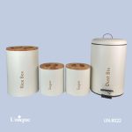 ست 4 پارچه نباتی (کرم) درب بامبو یونیک کد UN-8022
