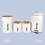 ست 4پارچه سفید درب بامبو یونیک کد UN-8028