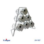 ست ادویه 6تایی شیشه مربع هرمی کد UN-1637