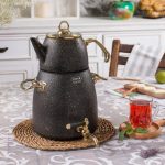 کتری و قوری RIVER ریور 4 لیتر شیردار گرانیت مشکی کد 5832
