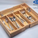 باکس قاشق و چنگال ریور RIVER داخل کابینتی کشویی چوب رابر کد 3923