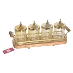 ست جا ادویه 4 پارچه BVK بی وی کی طرح کاریزما به همراه استند کد VK412602 - تصویر 2