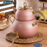 کتری و قوری گرانیتی 2.8 لیتر RIVER ریور رزگلد کد 5867