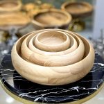 کاسه چوبی تریتی treeti روشن مجموعه 4 عددی کد 6001