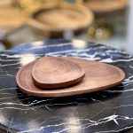ظرف سرو چوبی تریتی treeti تیره مثلثی 2 تکه کد B-2611