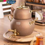کتری و قوری گرانیتی 2.8 لیتر RIVER ریور شکلاتی کد 5870