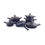 سرویس قابلمه 11 پارچه گرانیت آبی نفتی یورک ریوالد 0116-6501111