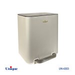سطل زباله چهارگوش 20 لیتر سفید یونیک UN-4303