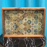 سینی چوبی طرح دار 0020 - تصویر 2