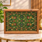 سینی چوبی طرح دار 0040